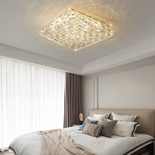 Square modern and minimalistic creative LED ceiling light stainless…