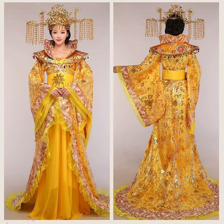 新款古装贵妃公主宫廷唐朝演出服仙女服装唐装汉服皇后拖尾