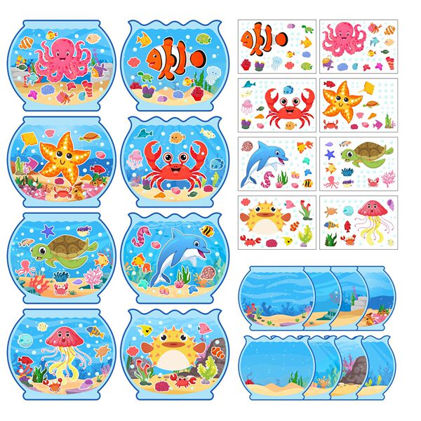 cartoon marine cute children's sticker