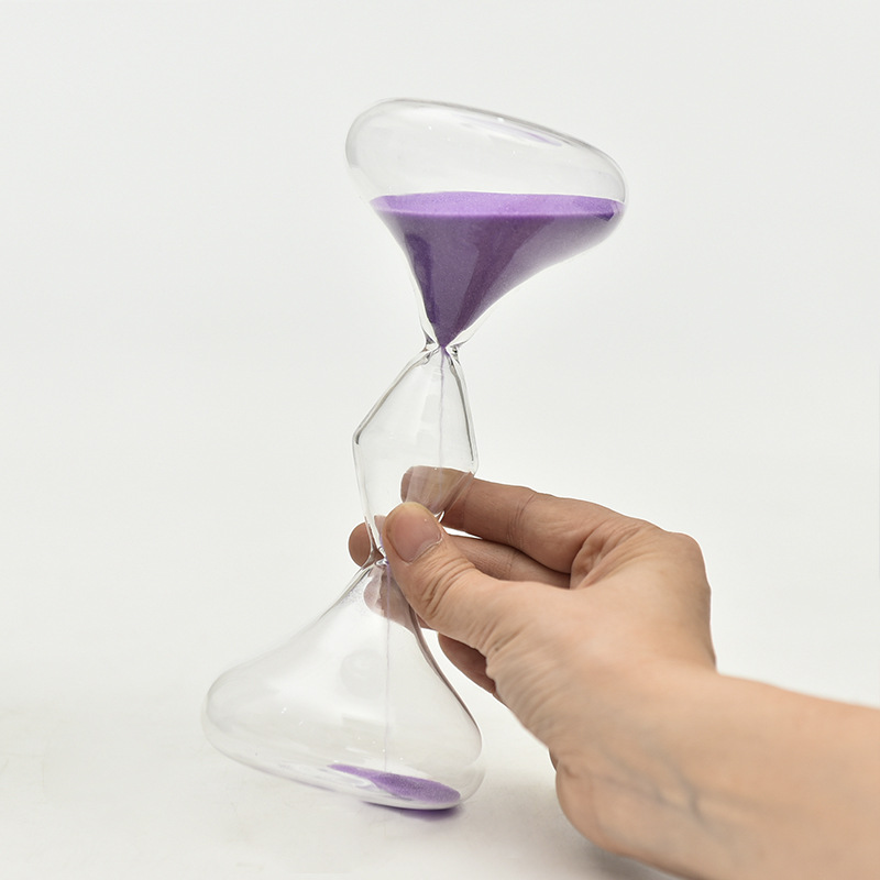 Reloj de arena de vidrio creativo de tres capas de geometría reloj de arena cronometrador de decoración de hogar nórdico al por mayor fábrica