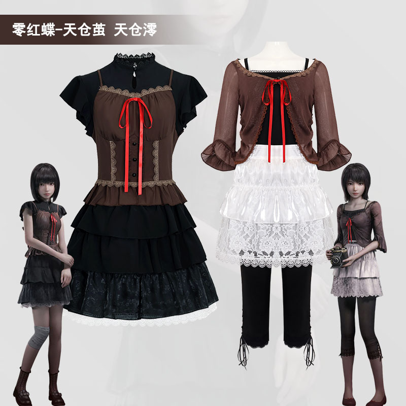 26 New Game Zero: Red Butterfly Cosplay Costume Tenkaku Kane Tenkaku Mio Cosplay Anime Women's Clothing Halloween