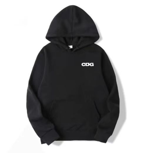 Comme des Garcons CDG Logo Cotton Hoodie Black