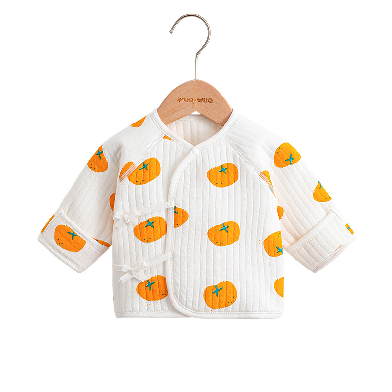 新生儿夹棉半背衣初生儿宝宝和尚服初生婴儿A类衣服春秋保暖上衣