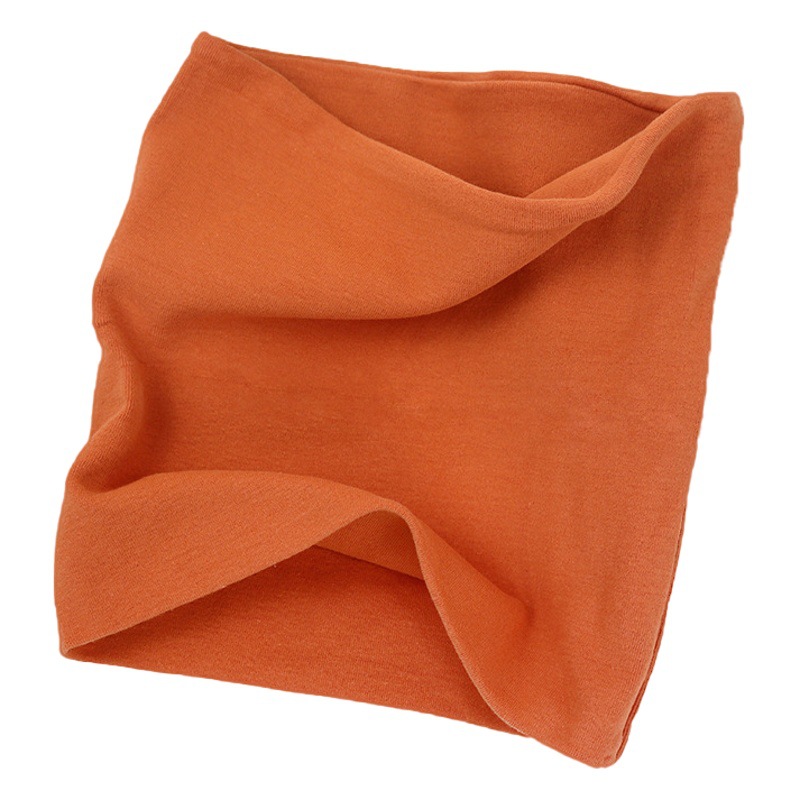 95% cotton glutinous solid color skin-friendly riding double-layer pullover cold-proof neck protection collar scarf men's autumn and winter warm