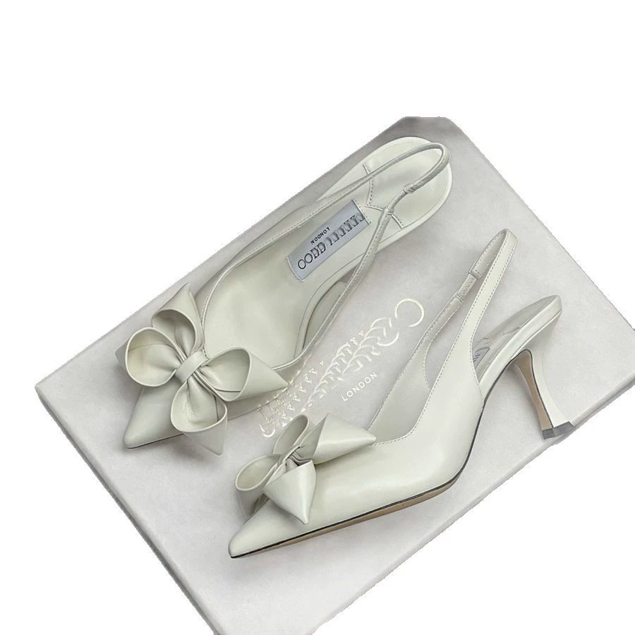 Сладкие и элегантные!25 Новые_POINTed_TOE_A Bow Mule High Heels Модные Баотоу Туфли-стилетто на каблуке