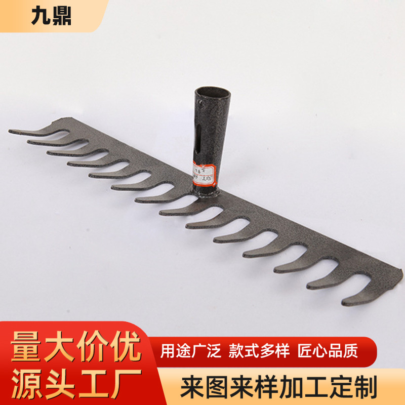 农用耙子老式螺旋扭花齿钉耙锰钢铁耙十齿园艺钉耙松土翻地  农具