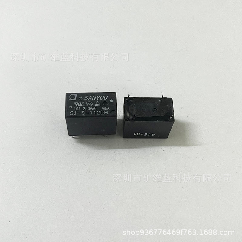 三友 SJ-S-112DM 12V10A250VAC 4脚一组常开空调主板小继电器