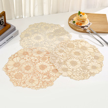爆款雏菊pvc餐垫烫金防滑隔热餐桌垫防水隔热垫简约餐垫厂家直销