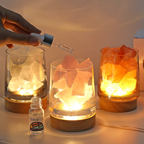 Crystal stone with lamp holder plug-in aromatherapy essential oil diffuser ornaments Chinese Valentine's Day birthday gift aromatherapy gift box