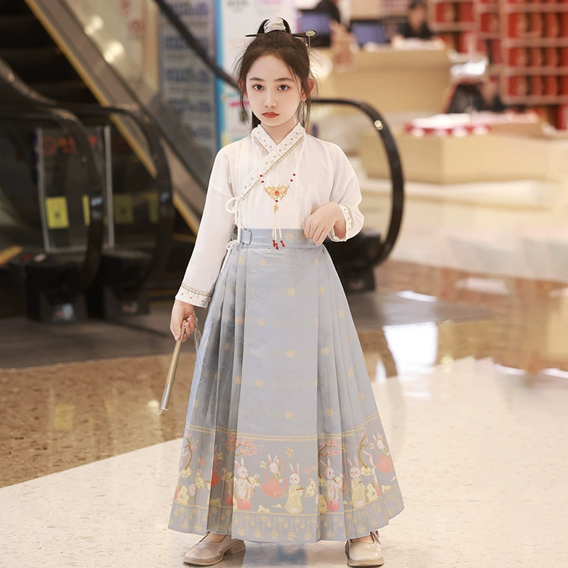 萱微妮 Autumn set, children's Hanfu, Chinese style