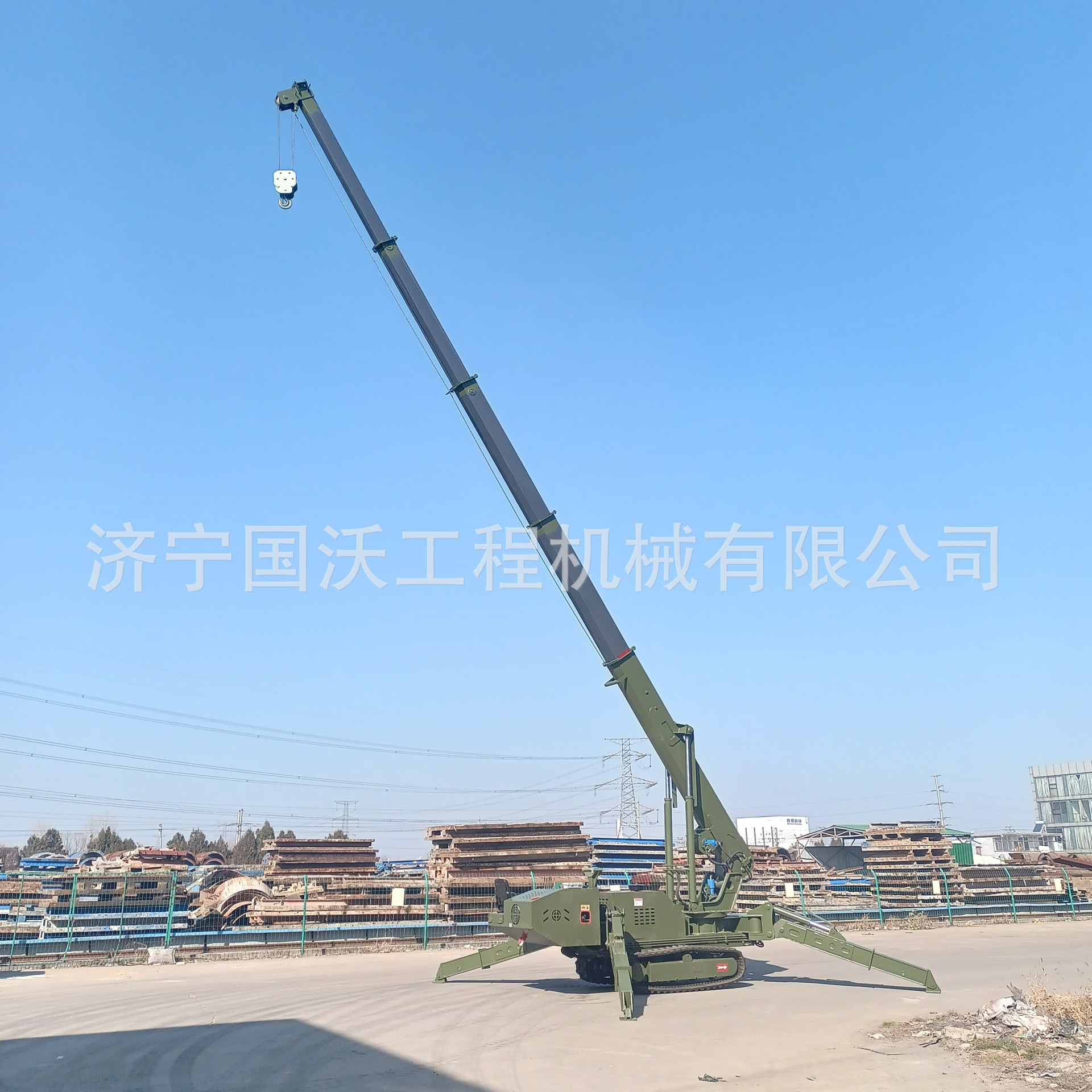 港口厂房用折叠蜘蛛吊 微型履带吊车视频 自行走爬坡蜘蛛起重机