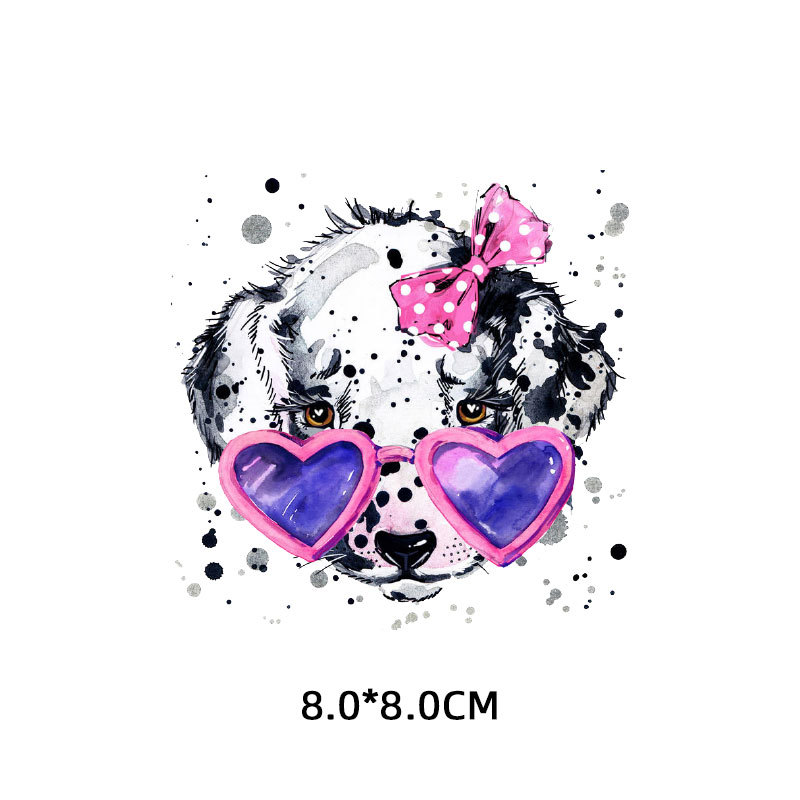 可爱小狗烫画A级过粉柯式服装辅料热转印烫印贴图现货批发可做样