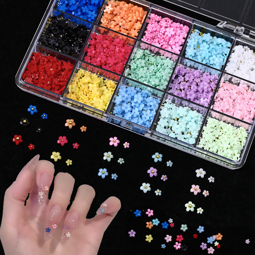 Gemas Planas de Resina para Uñas de Cinco Pétalos Decorativo DIY para Arte de Uñas image 1