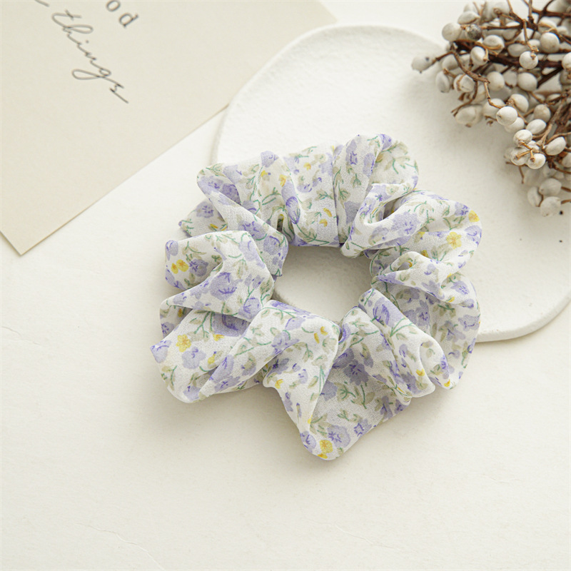 Sweet Tie Dye Flower Cloth Hair Tie 1 Piece display picture 1