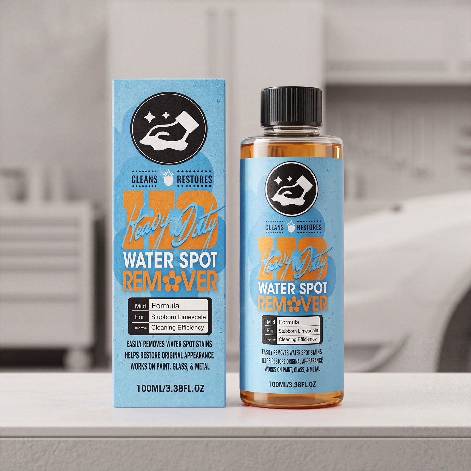 Car Water Stain Cleaner, Convenient Cleaning for Car Windows and Windshields, Daily Shine Maintenance