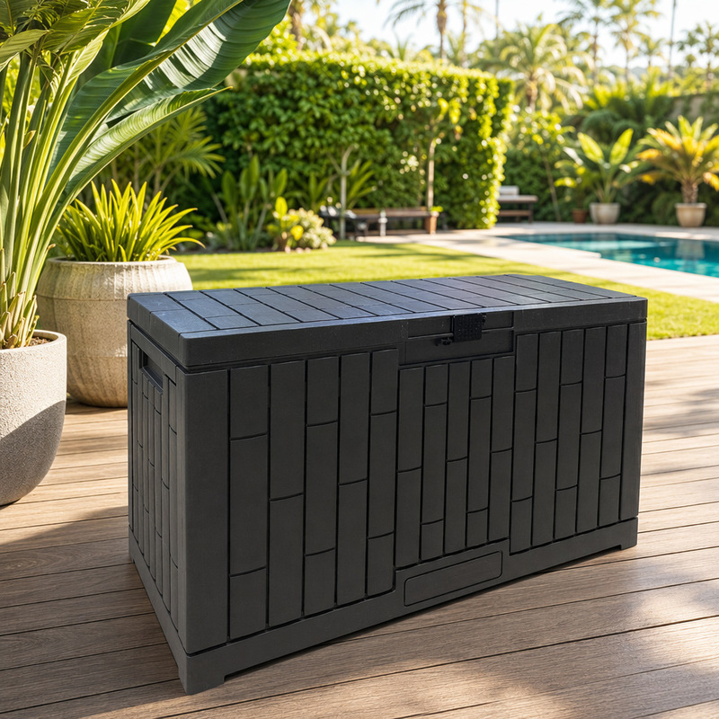 Cross-Border Garden Patio Storage Box Outdoor All-Weather Waterproof Plastic Storage Cabinet Deck Pool Tool Organizer Box
