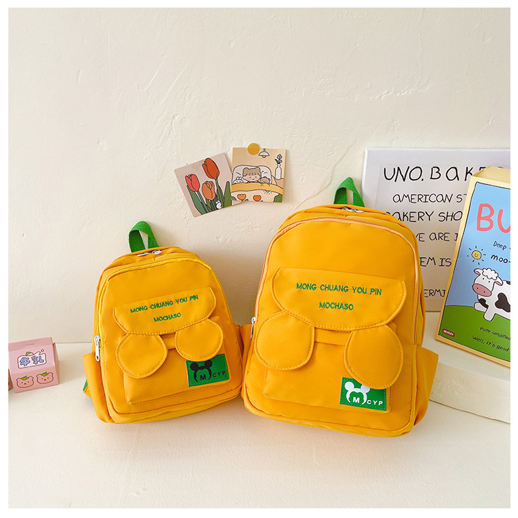 Waterproof 13 Inch 17 Inch Letter Solid Color Casual School Kids Backpack display picture 19