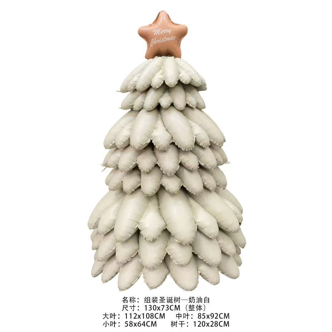 Gran tamaño de globo de árbol de Navidad inflable pila columna tridimensional árbol de Navidad tiendas atmósfera de Navidad globo decorativo