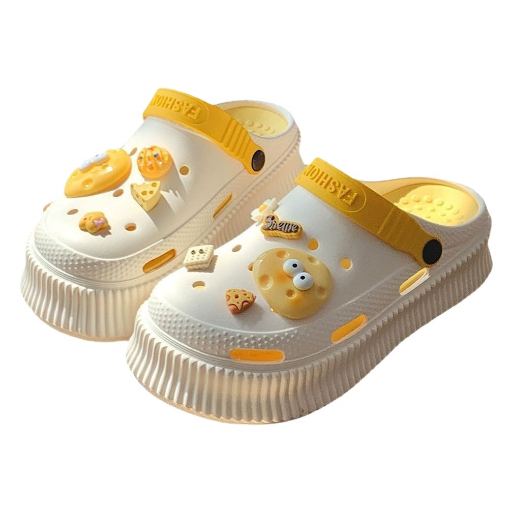 Туфли с сыром на толстой подошве женские красные носки летом