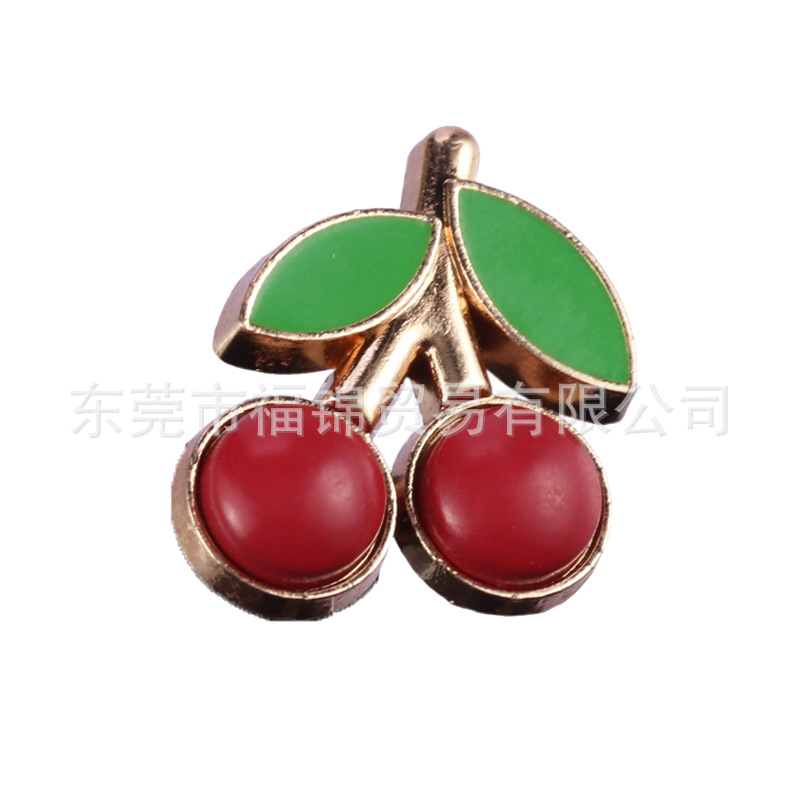 Nuevos accesorios de zapatos de hormigón, botones de zapatos de fruta metálica, accesorios de zapatos de flores del centro comercial