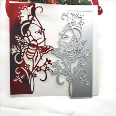 蜜蜂背景壓花刀模蝕刻工藝DIY碳鋼模具賀卡製作Scrapbook切割模板