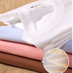 200gのユニセックスTシャツ、純綿、快適、カジュアル、トレンディな作業服、クラスユニフォーム、作業服、ロゴ印刷可能、ラウンドネックTシャツ