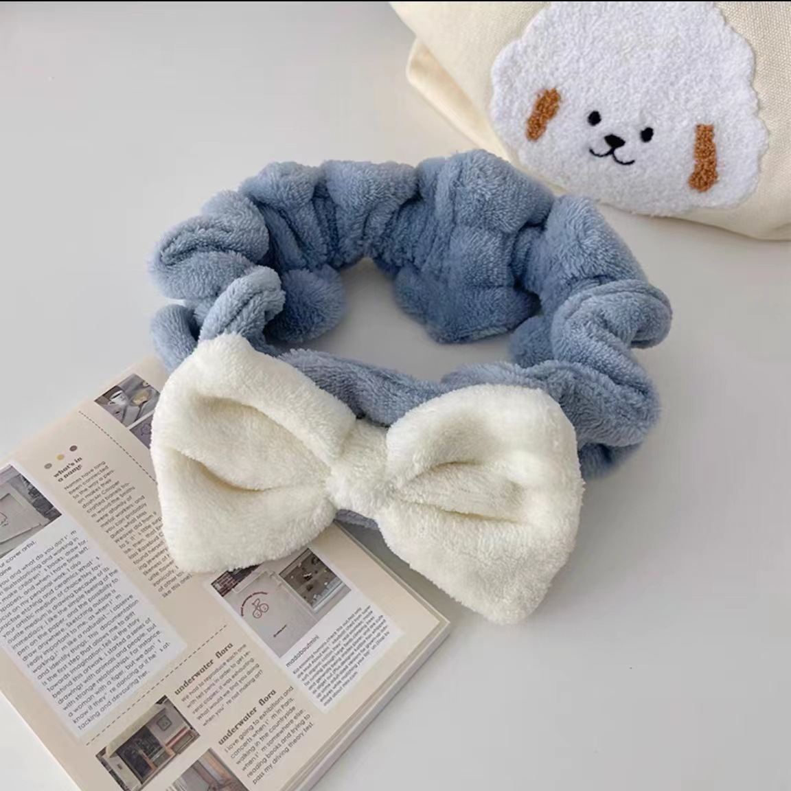 Lavado de la cara banda de pelo de moda femenina Coreana Red diadema roja estudiante dulce Linda máscara de maquillaje banda de pelo horquilla