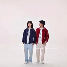 男女同款休闲简约外套宽松情侣款立领棒球服班服户外活动爬山卫衣