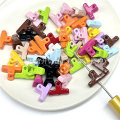 穴付きカラー塗装クリップビーズペンアクセサリーdiy手作りアクセサリー携帯電話チェーンキーホルダーストラップ材料