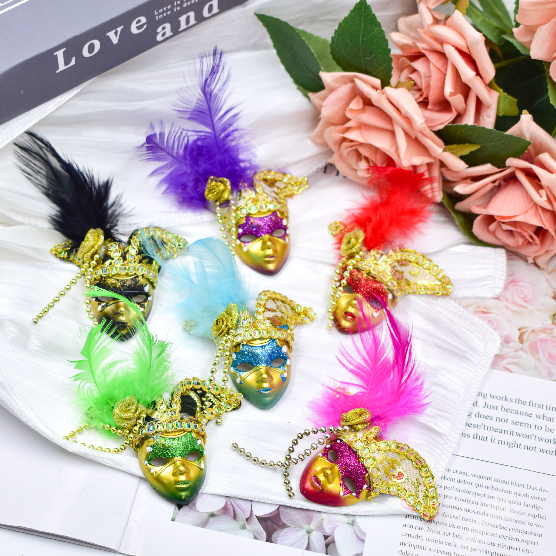 Venecia de alta calidad pegatinas de refrigerador pegatinas nuevas mini-magnéticas lindas máscaras de payaso faciales fabricantes al por mayor