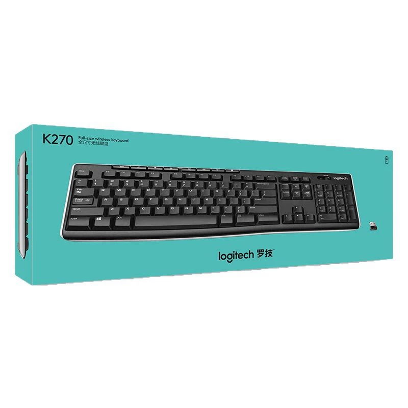 Logitech/ K270 беспроводная клавиатура Мультимедиа Юлиан полноразмерная ультратонкая бесшумная клавиатура