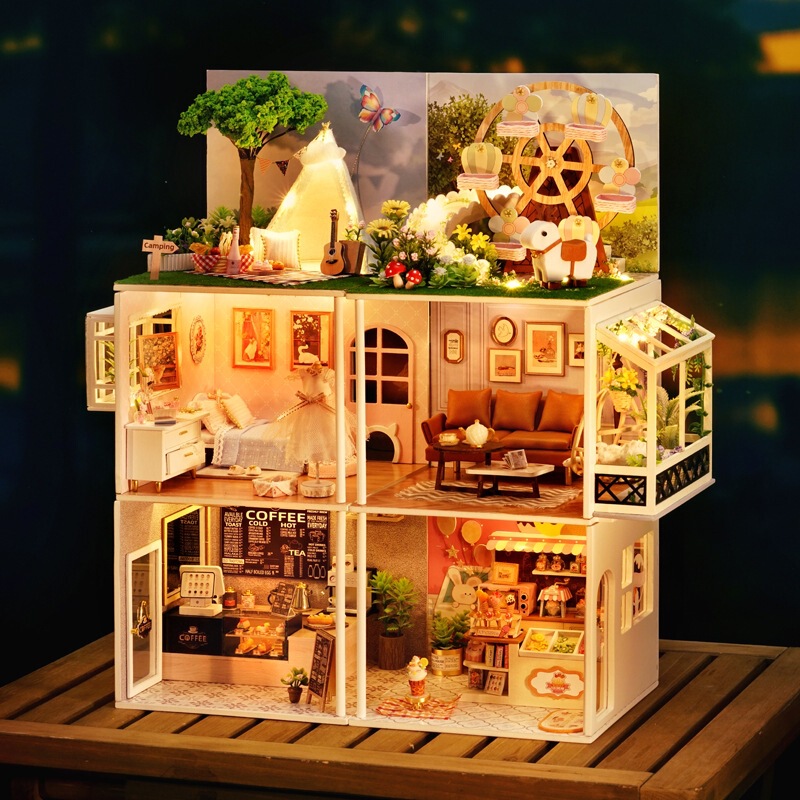Zhiquwu DIY Cabin My Small Scene Miniature 3D Stereo Building Model Combination House Creative Gift Zhiquwu DIY Cabin My Small Scene Miniature 3D Stereo Building Model Combination House Creative Gift