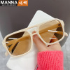 Square retro sunglasses suitable for men and women, marine glasses, Korean style, internet celebrity