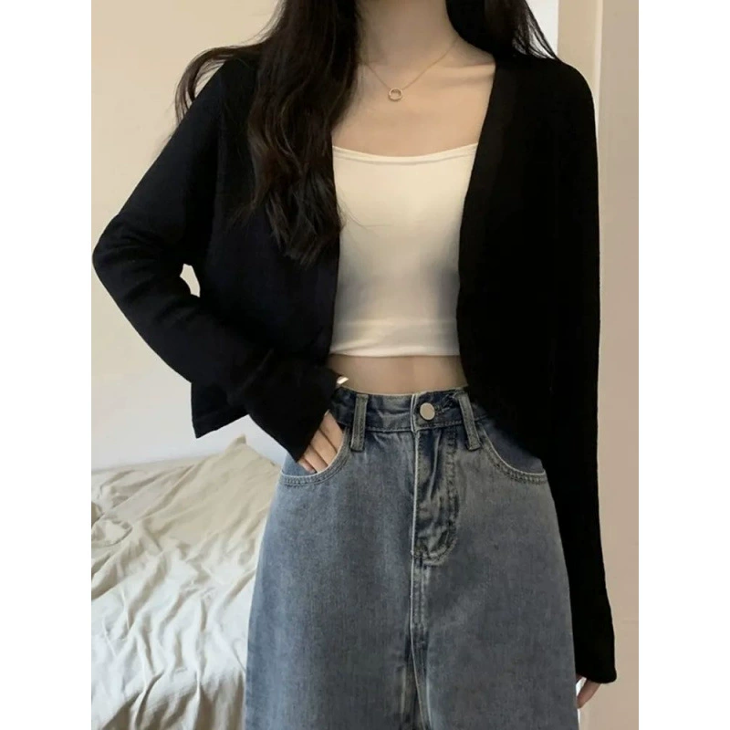 Женская маленькая накидка-шаль во французском стиле, сушка на солнце, верхняя одежда из ледяного шелка, женский короткий вязаный кардиган больших размеров на лето.