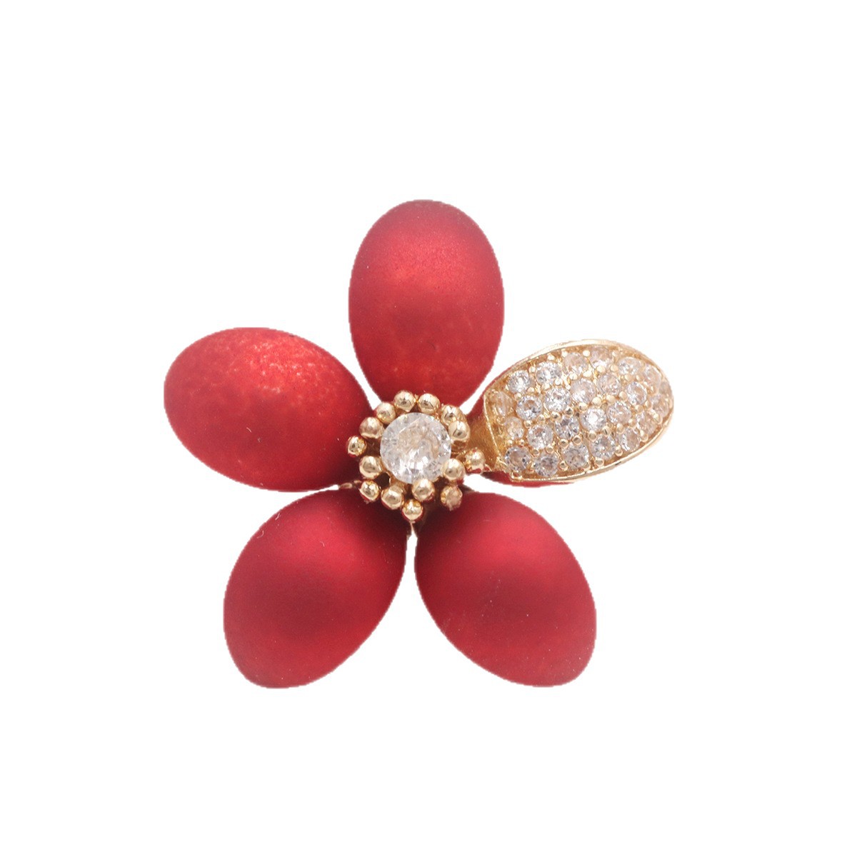 Red Anti-exposure Brooch For Women - Elegant Shirt Collar Pin_voghion.com