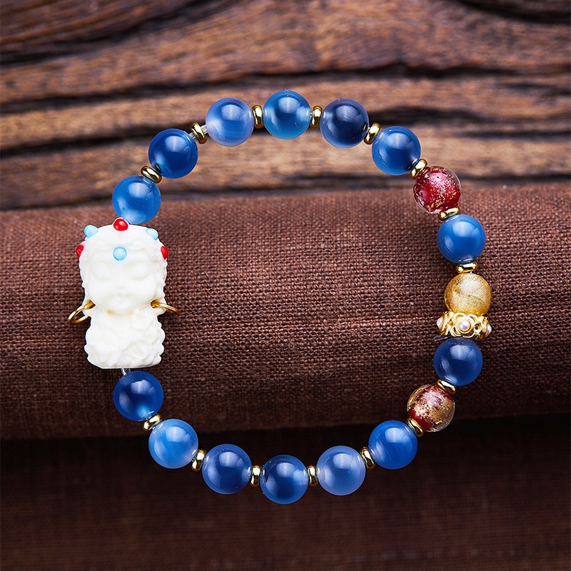 블루 화이트 어머니