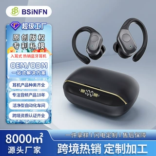 定制新款跨境私模华强北降噪挂耳式无线耳机长续航大电量蓝牙耳机