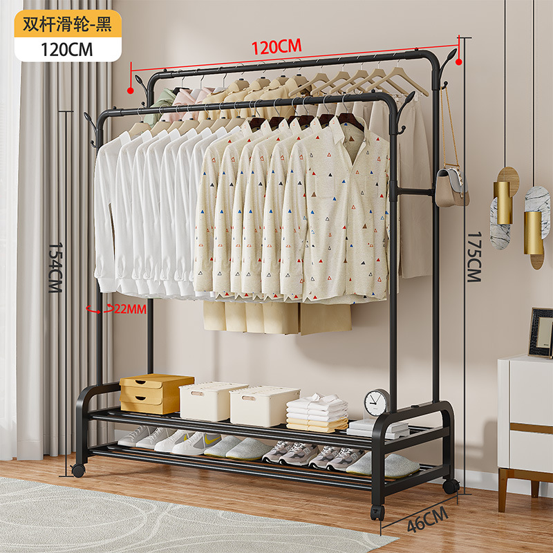 04【더블폴 120cm 블랙】