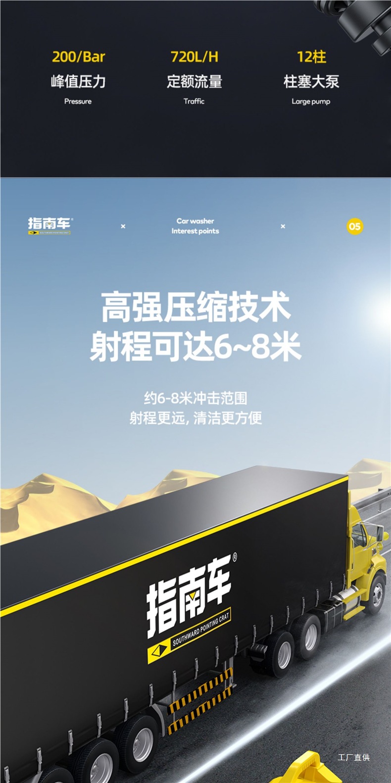 High-Pressure Car Washing Machine Water Pump 220V High-Power Portable Car Washing Water Gun Tool by Qingpei