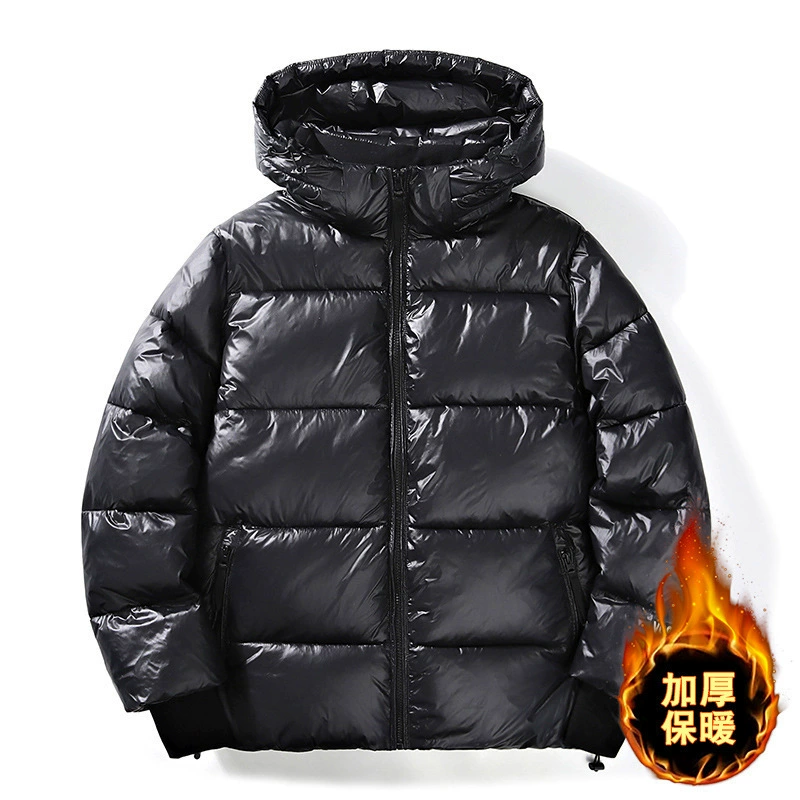 2023 новый стиль трансграничное черное золото хлопковое пальто для мужчин зимняя утолщенная теплая куртка хлопковая куртка с капюшоном хлебная куртка для мужчин