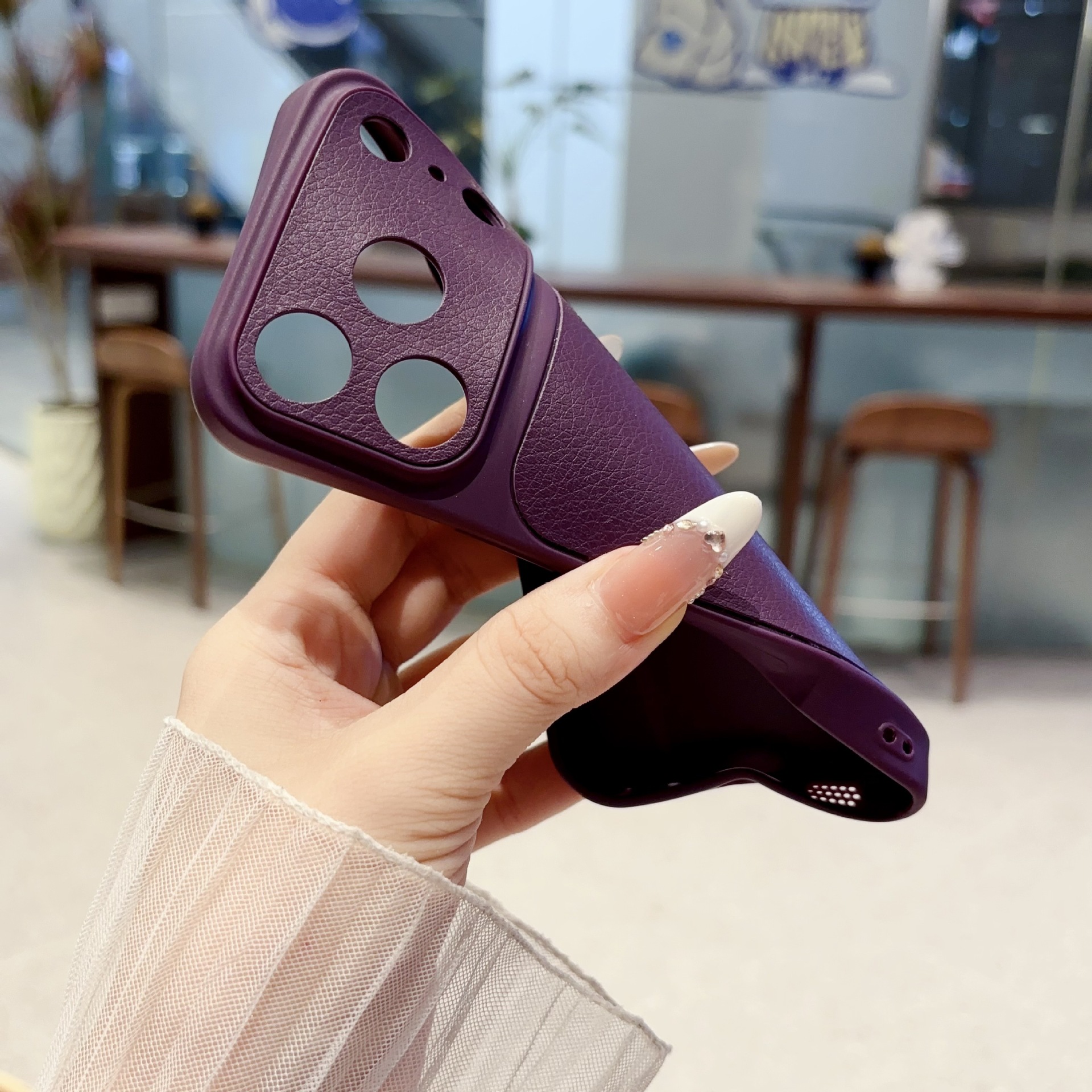 Funda con Ventana para iPhone 16 17 18 Pro de Silicona con Protección contra Caídas y Anti-huellas