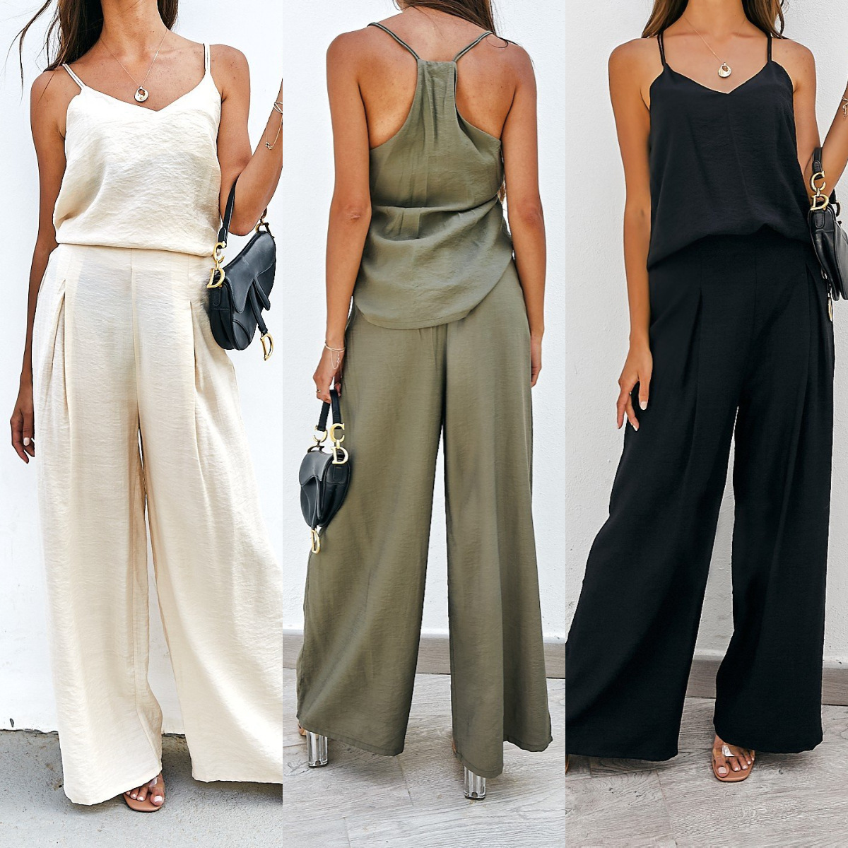 Casual Style Daily Women'S Casual Solid Color Spandex Pant Co-ord Set Pants Sets