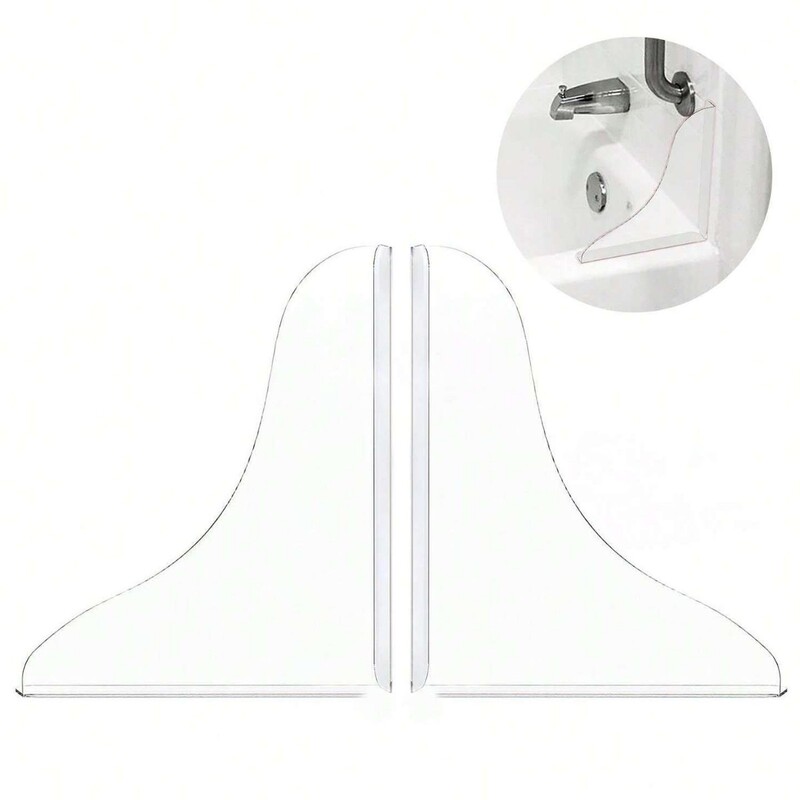 Caifan factory direct acrylic splash-proof nail-free glue waterproof baffle bathtub washbasin bathtub shower splash-proof cover