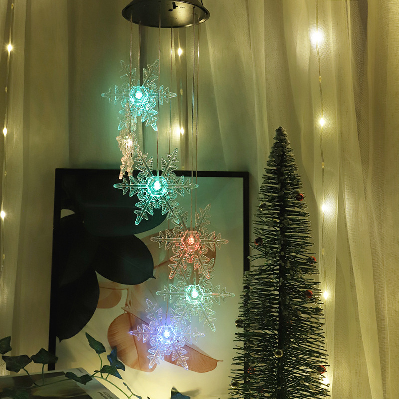Luces de Navidad, Luces LED de Campanas de Viento, Luces Decorativas para Exteriores, Luces de Bajo Voltaje, Impermeables, Luces de Colores, Luces LED de Cadena de Gran Venta Transfronteriza