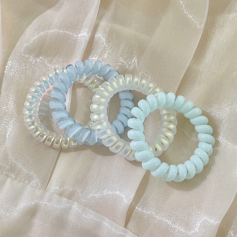 Línea telefónica bucle de cabello para mujeres 2025 nuevo alto valor facial de cabello de alta calidad cuerdas de cabello de banda de goma cuerdas de cuero al por mayor