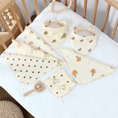 Gauze children's towel baby saliva towel square towel baby face wash triangle triangle towel newborn small square towel