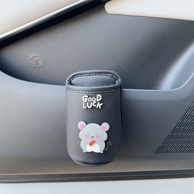 on the Car Door, Water Cup Holder, Car cup holder/beverage holder - rat-black-tea-cup-storage-bucket