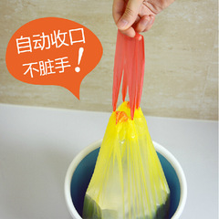 T9J5e潔自動收口加厚手提式垃圾袋家用環保廚房清潔袋抽繩不髒手