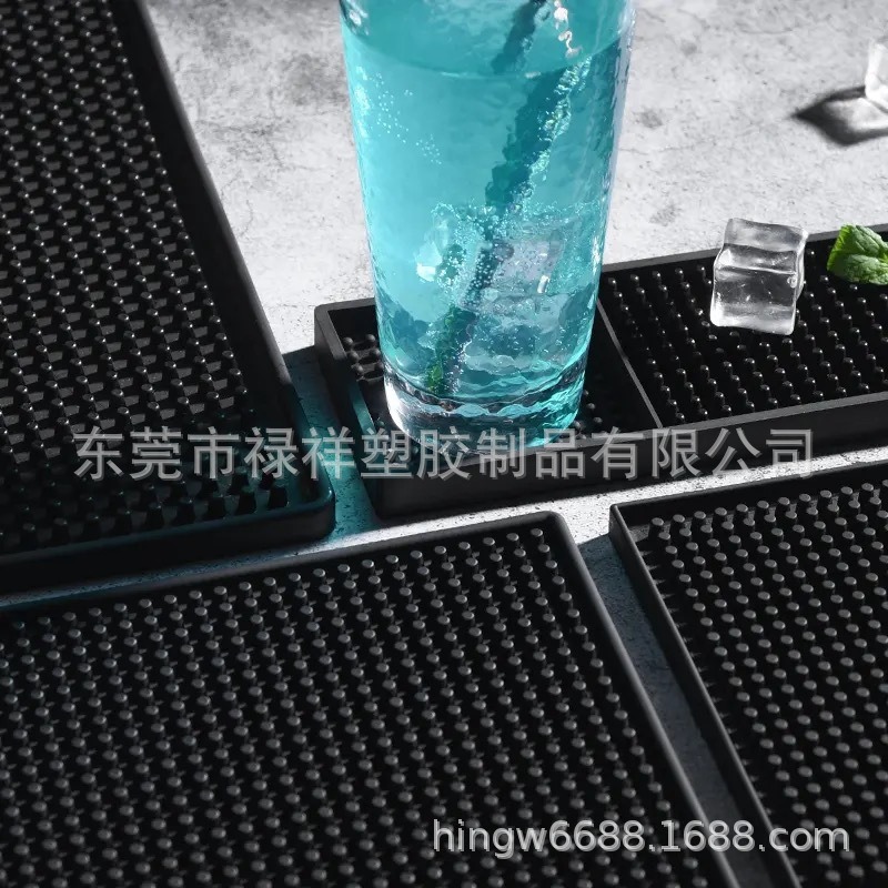 Tapete de drenaje engrosado, tapete de bar, tapete para mostrador de bar, posavasos, posavasos para cerveza, tapete de bar de PVC ecológico