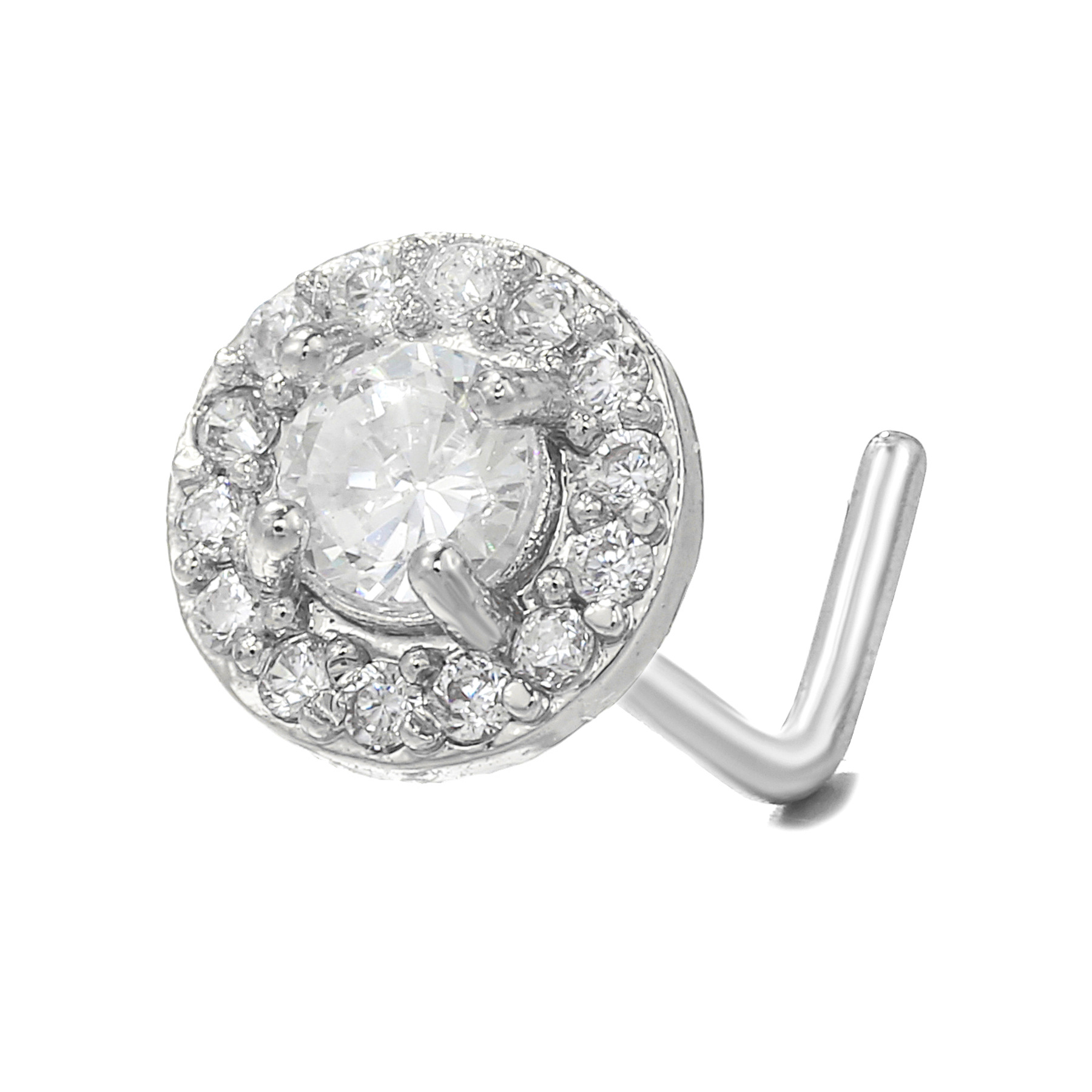 Fashion Bow Knot Copper Plating Zircon Nose studs 1 Piece